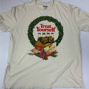 Junk Food Clothing Cream Tee with Graphic Print